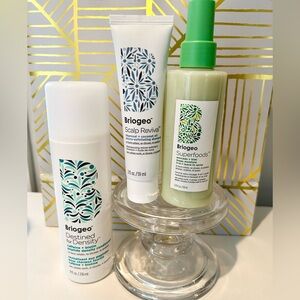 Briogeo Shampoo, Conditioner, leave in treatment set